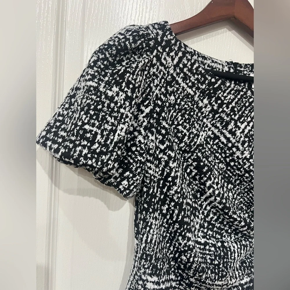 DKNY Black and White Patterned Mini Dress - Picture 3 of 7